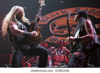 DENVER	AUGUST 22:		Guitarist/Vocalist Zakk Wylde Of The Heavy Metal Band Black Label Society Performs In Concert August 22, 2002 At The Pepsi Center In Denver, CO.