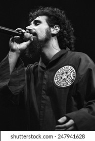 DENVER	AUGUST 22:		Vocalist Serj Tankian Of The Heavy Metal Band System Of A Down Performs In Concert August 22, 2002 At The Pepsi Center In Denver, CO. 