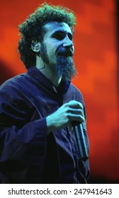 DENVER	AUGUST 22:		Vocalist Serj Tankian Of The Heavy Metal Band System Of A Down Performs In Concert August 22, 2002 At The Pepsi Center In Denver, CO. 