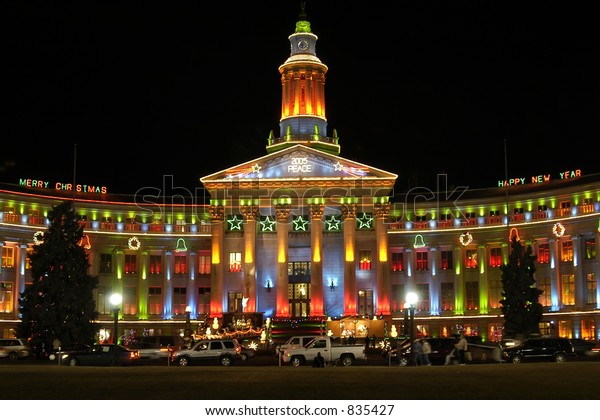 Denver City County Building Lit Christmas Stock Photo (Edit Now) 835427