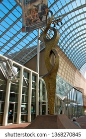 Denver, CO - May 25 2016: Infinite Energy Sculpture At The Denver Performing Arts Complex