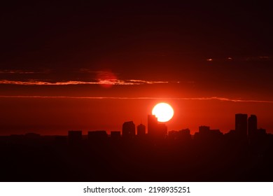 Denver, CO Skyline At Sunrise