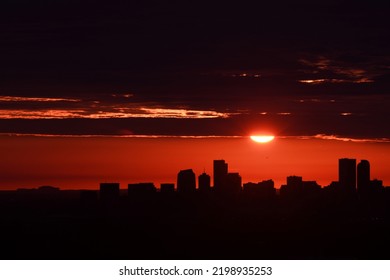 Denver, CO Skyline At Sunrise