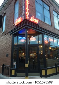 Denver, CO, USA - 12 November 2017: Facade Of The Capitol Grill, An Upscale Steakhouse Chain In The Central Business District Of Denver, Colorado.