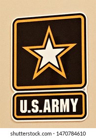 Denver, CO, USA. Aug 2, 2019. U.S. Army Symbol And Logo Of The United States Army. 