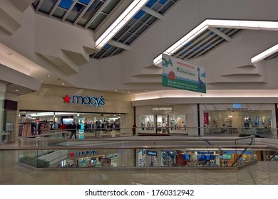 DENVER, COLORADO - APRIL 21, 2018: Entrance To A Macy's Store At The Upscale Cherry Creek Shopping Center.  