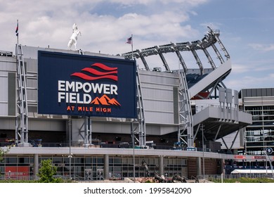 Denver, Colorado - June 9, 2021: NFL Denver Broncos' Empower Field At Mile High Stadium