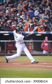 DENVER, COLORADO - OCTOBER 11:  Yorvit Torrealba At Bat In Game 3 Of The Colorado Rockies, Philadelphia Phillies National League Division Series On October 11, 2009 In Denver Colorado.