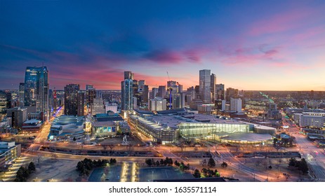 Denver, Colorado, USA Downtown Skyline Aerial.