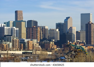 Denver Colorado USA Skyline Winter 2009