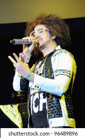 DENVER	MARCH 27:		Rapper RedFoo Of LMFAO Performs In Concert March 27, 2010 At The Pepsi Center In Denver, CO.