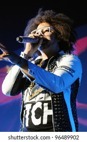 DENVER	MARCH 27:		Rapper RedFoo Of LMFAO Performs In Concert March 27, 2010 At The Pepsi Center In Denver, CO.