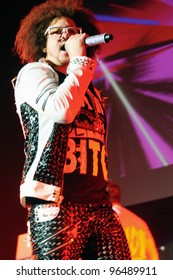 DENVER	MARCH 27:		Rapper RedFoo Of LMFAO Performs In Concert March 27, 2010 At The Pepsi Center In Denver, CO.