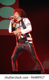 DENVER	MARCH 27:		Rapper RedFoo Of LMFAO Performs In Concert March 27, 2010 At The Pepsi Center In Denver, CO.