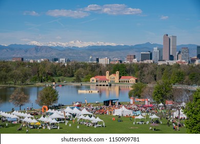 Denver, MAY 6: Aerial View Of Walk MS 2017 Marathon On MAY 6, 2017 At Denver, Colorado