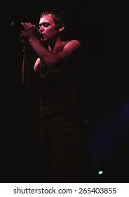 DENVER	NOVEMBER 02:		Brad Arnold Of 3 Doors Down Performs November 2, 2000 At Fillmore Auditorium In Denver, CO.