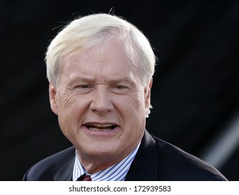 DENVER-AUG. 24:MSNBC TV Pundit Chris Matthews Speaks During A Live Broadcast From The Democratic National Convention On August 24, 2008.