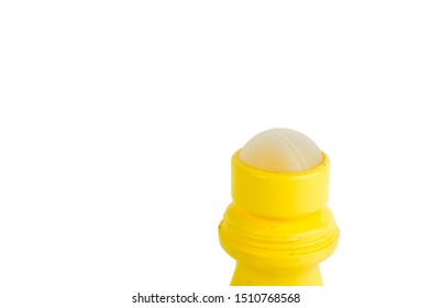 Deodoran roller over white background