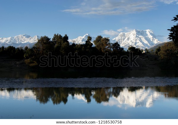 Deoria Tal Lake About 3 Km Stock Photo Edit Now