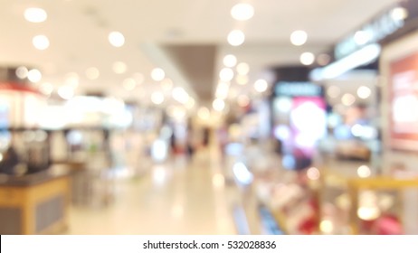 Department Store With Bokeh Blurred Background, 