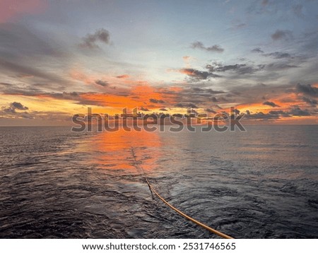 deploy streamer with bautiful sunset