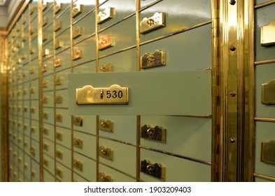 Depot at a vault room in a bank, close up look - Shutterstock ID 1903209403