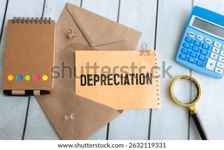 Depreciation is shown using a text and charts.