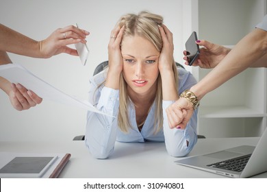 Depressed business woman - Powered by Shutterstock