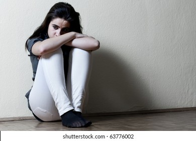 Depressed teenage girl.