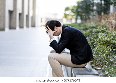depressed young man portrait