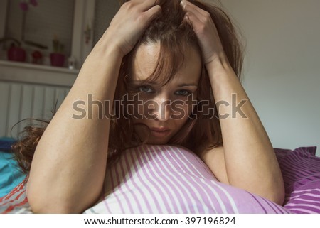 Similar – Baby sleeping on a blanket while her mother looks