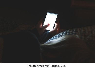 Depressed/Sad Teen Girl On Phone White Screen