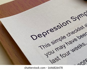 Depression Symptoms Checklist On Paper