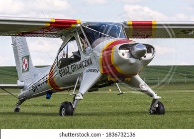 Depultycze Krolewskie, Poland - June 12, 2016: Polish Border Guard PZL 104 Wilga Taxying At I International Air Picnic