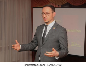 Deputy Minister Of Energy And Environmental Protection Of Ukraine Alexey Ryabchin During The Presentation Of The Norway-Ukraine Energy Efficiency Initiative (NUEE) Project In Kiev, February 3, 2020. 