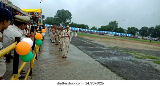 Deputy Superintendent Of Police DSP Commanding Parades During An Independence Day Program At Forester Playground District Katni Madhya Pradesh In India Shot Captured On Aug 15, 2019