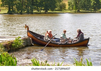 Derby, Derbyshire 06 25 2022 Vikings In A Small Boat