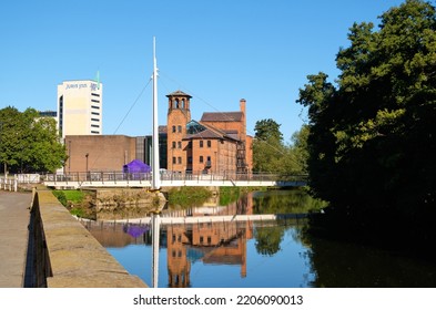 Derby, UK 09 24 2022 Museum And River Scene