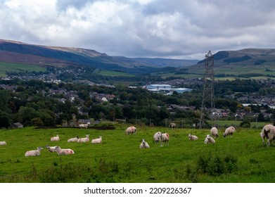 Derbyshire And Peak District Countryside View From Mottram Village