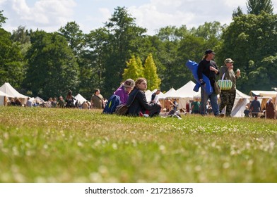 Derbyshire, UK 06 25 2022 People At A Summer Festival    