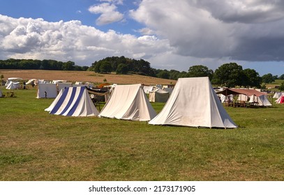 Derbyshire, UK 06 25 2022 Medieval Reenactment Camp Site