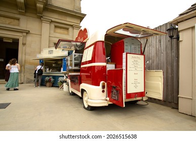 Derbyshire, UK 08 14 2021 Novel Catering Van Example