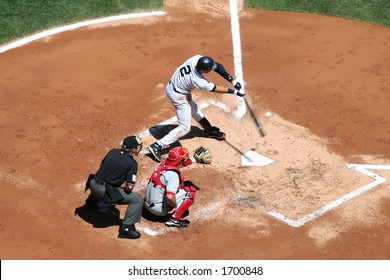 Derek Jeter Getting A Hit