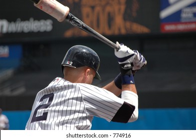 Derek Jeter Swings Bat