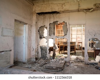 Derelict Abandoned Factory Office Interior