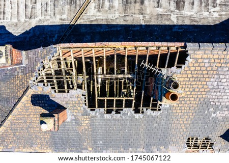 Similar – ut / only floating is more beautiful / construction site from above