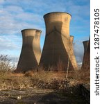 Derelict concrete cooling towers