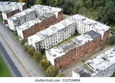 Derelict Council House In Poor Housing Crisis Ghetto Estate Slum In Port Glasgow Uk