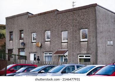 Derelict Council House In Poor Housing Estate Slum With Many Social Welfare Issues