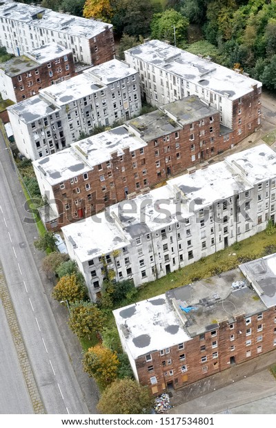 Derelict council house in poor housing crisis ghetto\
estate slum in London\
uk